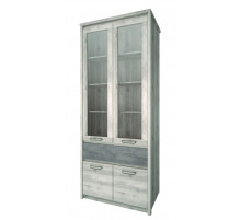 Шкаф-витрина для посуды Джаз 2V2D1S оникс